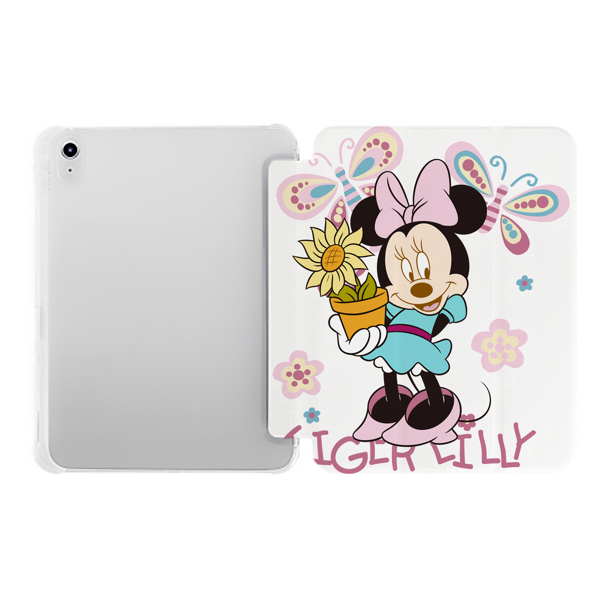 （画像用） ミッキーマウス Mickey Mouse IPad ケース ペン収納付き 三つ折りスタンド PUレザー×シリコン 対応機種9.5/10.5/10.9インチ